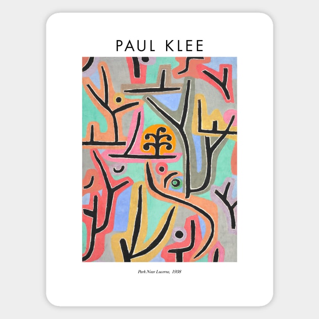 Paul Klee - Park Near Lucerne Sticker by MurellosArt